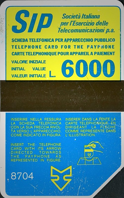 Sida "Terzo gruppo" - code 8704