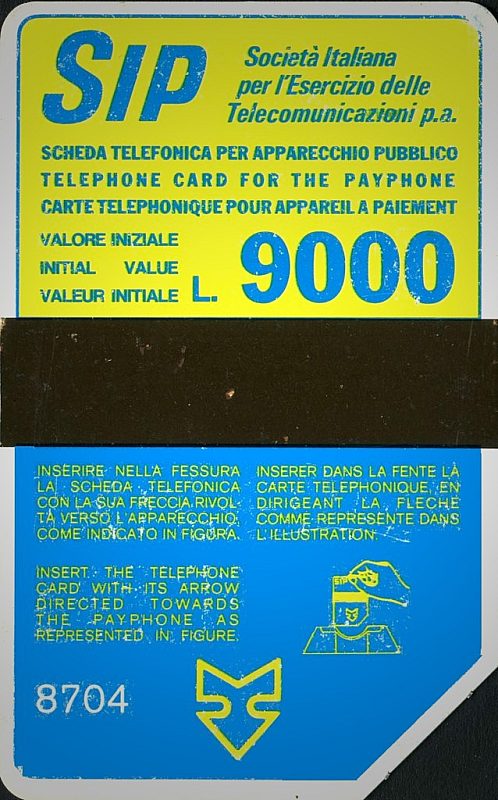 Sida "Terzo gruppo" - code 8704