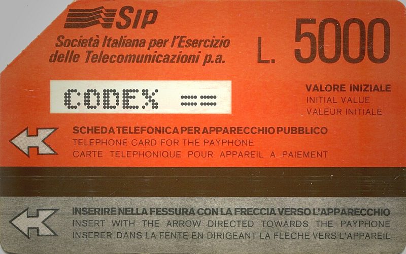 Serie Rossa - 8 alfanumeric code