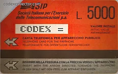 Serie Rossa - 8 alfanumeric code (L. 5.000 italiano/tedesco)