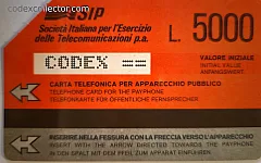 Serie Rossa - 8 letter code (L. 5.000 italiano/tedesco)