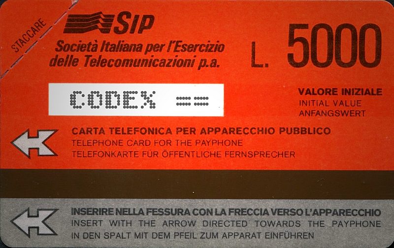 Serie Rossa - 8 letter code (Italian/German languages)