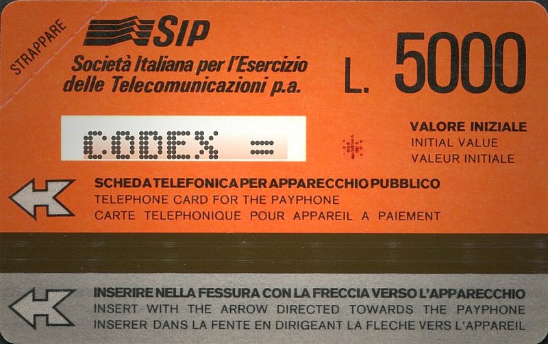 Serie Rossa - 8 alfanumeric code with *