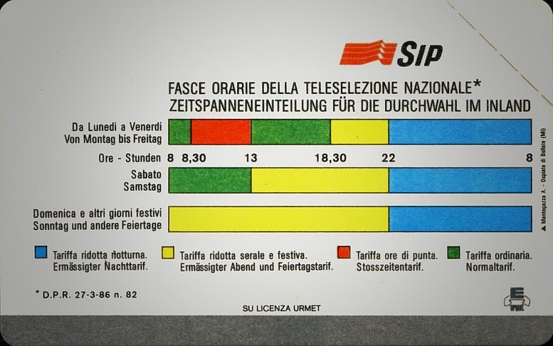 Fasce Orarie (Italian/German languages)