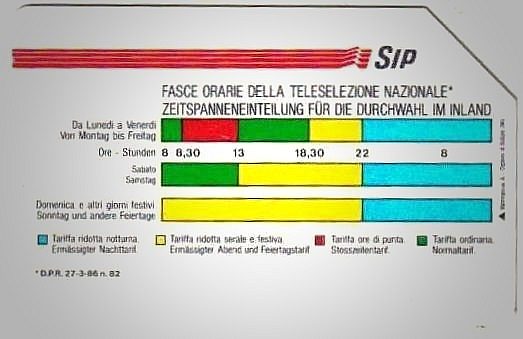 Fasce Orarie (Italian/German languages)