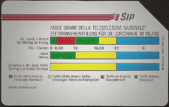 Fasce Orarie (Italian/German languages)