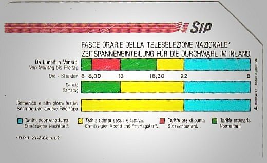 Fasce Orarie (Italian/German languages)