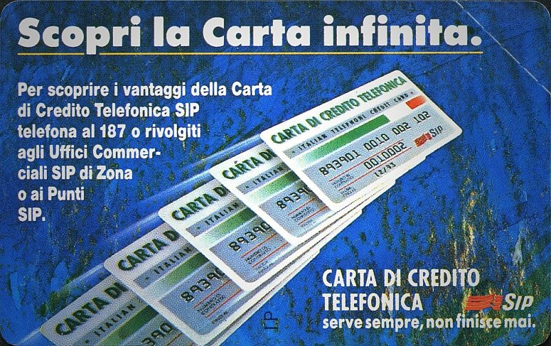 Carta infinita - Tipo B (long Serial Number)