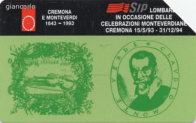 Celebrazioni Monteverdiane - Verde (L. 2.000)