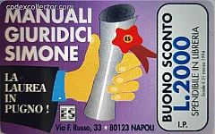 Edizioni Simone - La Laurea in Pugno (L. 5.000)