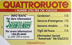 Ed. Domus Quattroruote (L. 5.000)