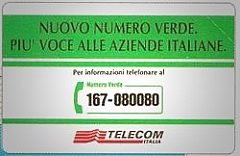 Nuovo numero verde. Più voce - Logo Telecom