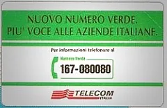Nuovo numero verde. Più voce - Logo Telecom
