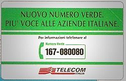 Nuovo numero verde. Più voce - Logo Telecom