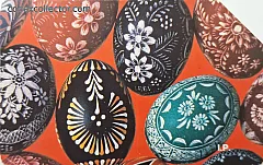 Pasqua 1996: Uova decorate - Sfondo rosso (L. 5.000)