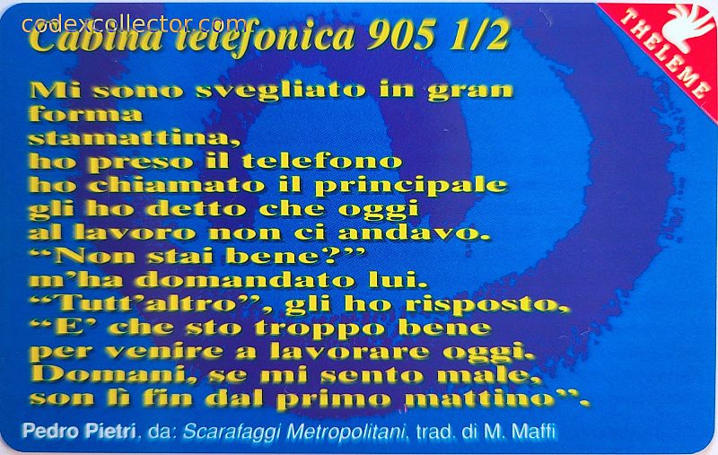 Venezia Poesia - Cabina Telefonica 905