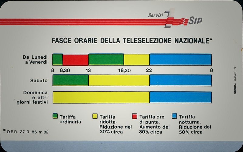 Fasce orarie - Servizi 1
