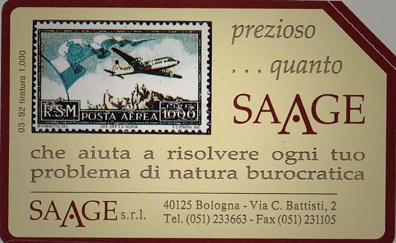 Saage - San Marino (not overprinted)