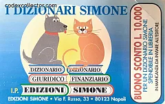 Edizioni Simone - Cane e gatto (L. 2.000)