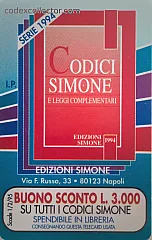 Edizioni Simone - Codici (L. 2.000)
