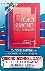Edizioni Simone - Codici (L. 2.000)