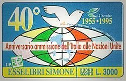 Ed. Simone - 40° Anniversario Italia In ONU