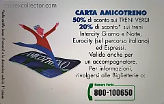 Carta Amicotreno - TAF (L. 5.000)
