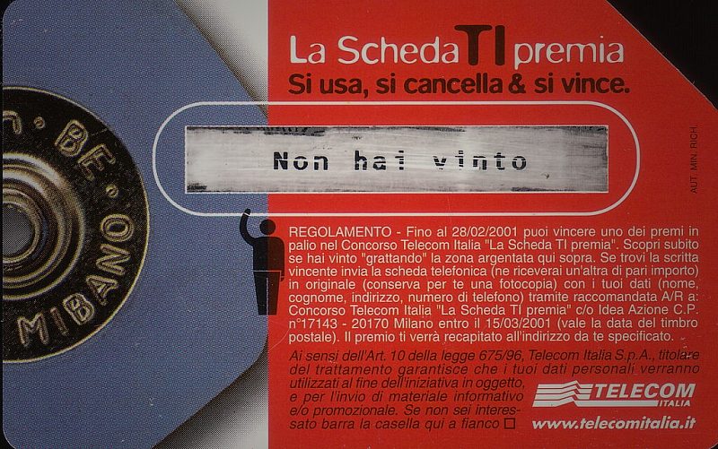 La Scheda Ti Premia - 1a Fase