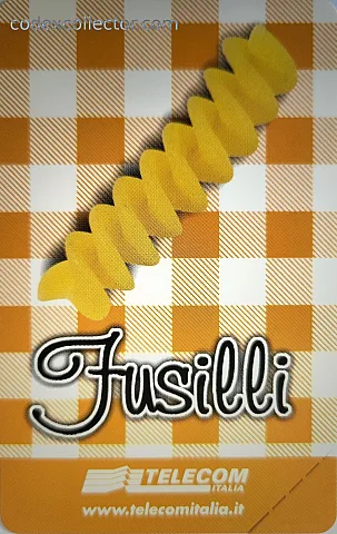 Scheda telefonica W La Pasta - Fusilli (L. 10.000) (Telecom Italia · 2000)