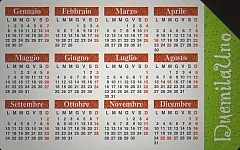 Calendario 2001