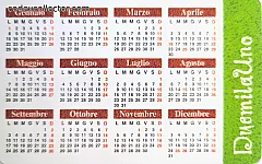 Calendario 2001