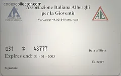 AIG Tesseramento Anno 2002 (numerata)