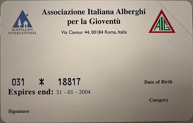 AIG Tesseramento Anno 2003 (Numbered)