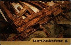 Cantiere delle Navi Antiche - La nave D in fase di scavo