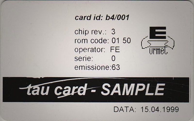 tau card - SAMPLE