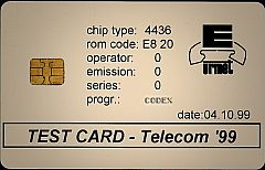 TEST CARD - TELECOM '99
