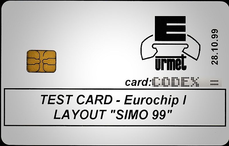 TEST CARD - Eurochip I - LAYOUT SIMO 99
