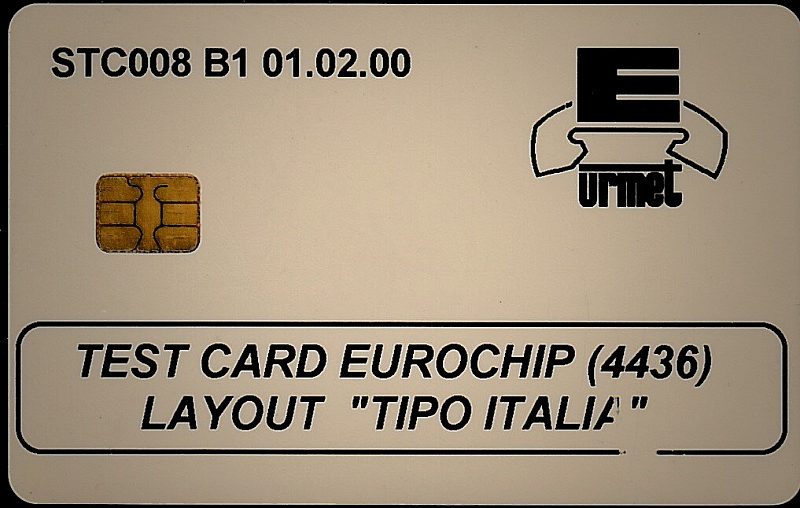 STC008 B1 - TEST CARD EUROCHIP 4436 LAYOUT TIPO ITALIA