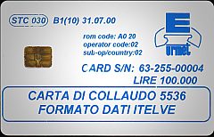 STC030 - CARTA DI COLLAUDO 5536 - FORMATO DATI ITELVE
