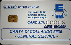 STC031 - CARTA DI COLLAUDO 5536 - GENERAL SERVICE