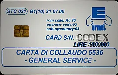 STC031 - CARTA DI COLLAUDO 5536 - GENERAL SERVICE