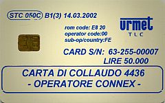 STC050C B1 - CARTA DI COLLAUDO 4436 - OPERATORE CONNEX