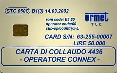STC050C B1 - CARTA DI COLLAUDO 4436 - OPERATORE CONNEX