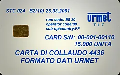 STC 024 B2 - CARTA DI COLLAUDO 4436 FORMATO DATI URMET