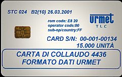 STC 024 B2 - CARTA DI COLLAUDO 4436 FORMATO DATI URMET