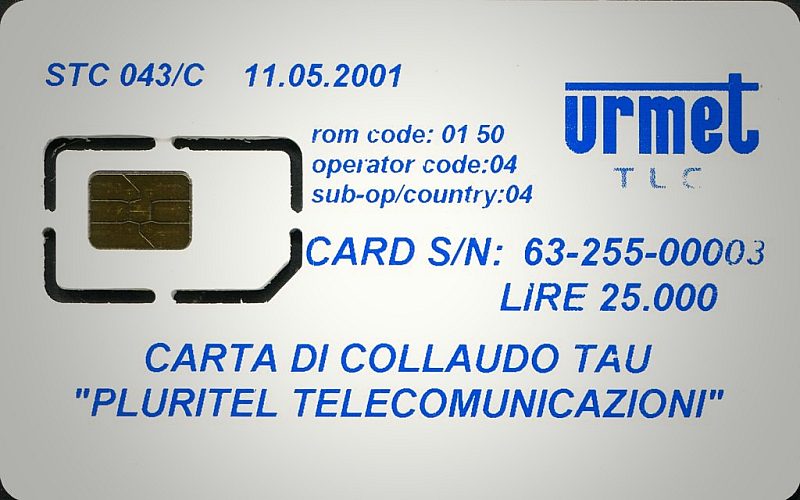 STC 043/C - CARTA DI COLLAUDO TAU PLURITEL TELECOMUNICAZIONI