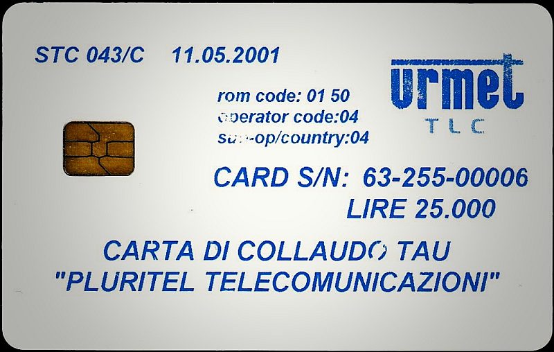 STC 043/C - CARTA DI COLLAUDO TAU PLURITEL TELECOMUNICAZIONI