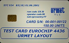 STC 024 B3 - TEST CARD EUROCHIP 4436 URMET LAYOUT