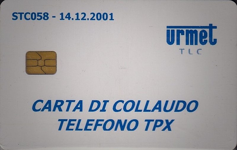 Stc058 - Carta Di Collaudo Telefono Tpx