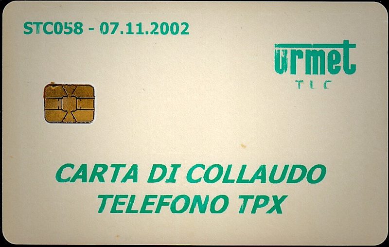 STC058 - CARTA DI COLLAUDO TELEFONO TPX